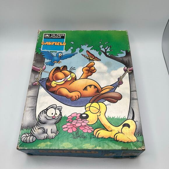 Vintage Garfield Puzzle 100 Piece Jigsaw Puzzle 1979 Complete Nermal Odie Summer - Picture 1 of 10